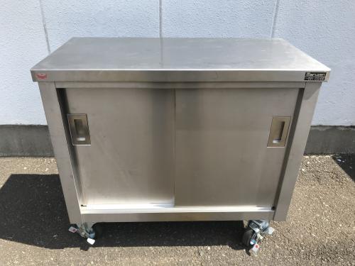 ステンレス　作業台 W900×D450×H800mm BG1324|作業台 扉付き ステンレス W900×D450×H800mm 中古 業務用 ワーク